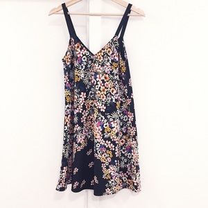 Zara floral print slip dress
